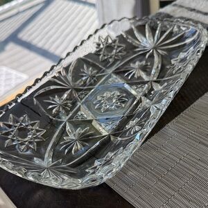 Vintage Anchor Hocking Early American Prescut "Star of David" Tray